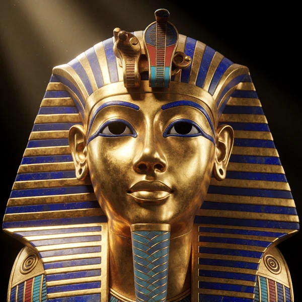 Slot Book of Gold mit goldener Pharaonenmaske auf schwarzem Samt