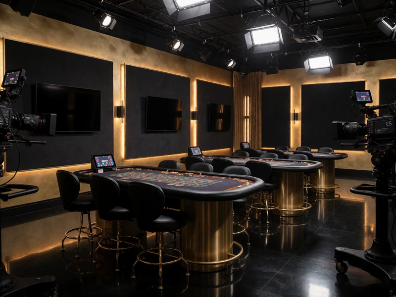 Premium Live-Casino-Studio von Pragmatic Play Live mit mehreren Tischen und Broadcast-Kameras